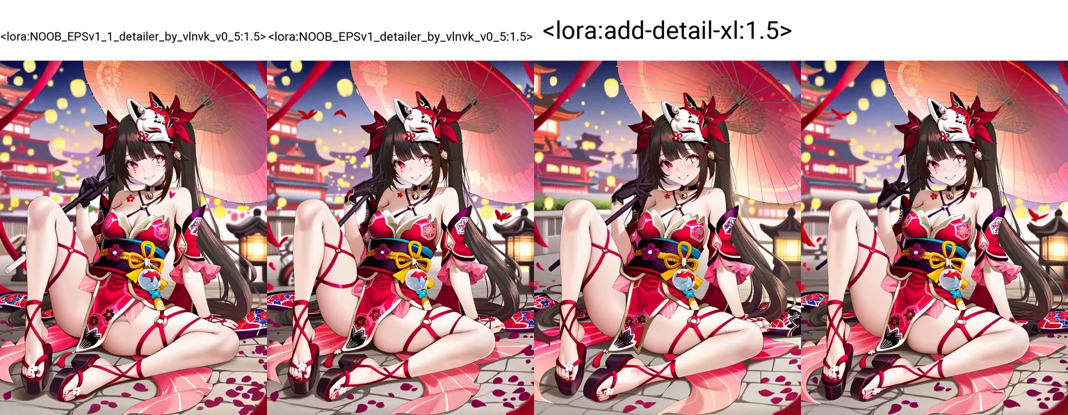 1girl,,sparkle \(honkai: star rail\),,::, (by kana616:0.8), [(by hen-tie:1.3)|(by kagami_\(galgamesion\):1.2)], (by kinokohime:1.2), (by yatsuha_\(hachiyoh\):0.8), year 2024,,fingerless gloves, arm armor, looking to the side, toes, wide shot, parted lips, butterfly sitting, sitting, teeth,,bare shoulders, long hair, brown hair, bell, fox mask, breasts, mask, dress, twintails,,fox ears, weapon, black gloves, black footwear, animal ears, crossed bangs, heterochromia, leg armor, hair flaps,,purple leaves, purple brooch,,blurry background, depth of field, bokehwhite umbrella, bird, outdoors, umbrella, oil-paper umbrella, orange theme, very awa, 
satou kuuki, momoko \(momopoco\), yusha m, dishwasher1910, kcar66t, torino aqua, shunichi, ebifurya, 
masterpiece,best quality,amazing quality,very aesthetic,absurdres,newest,  anime screenshot, crisp, sharp,
 <lora:NOOB_EPSv1_1_detailer_by_vlnvk_v0_5:1.5>