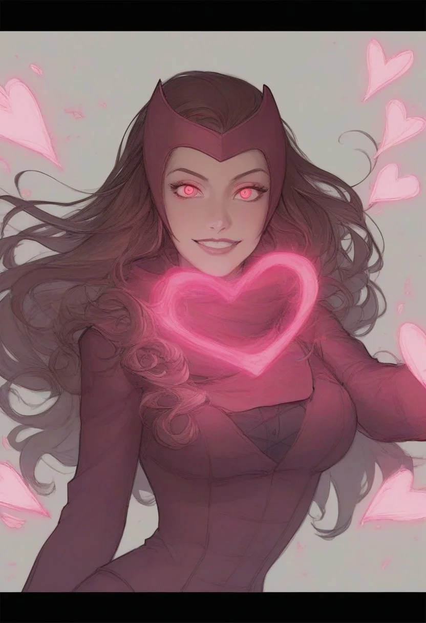 score_9, score_8_up, score_7_up, masterpiece, best quality, highly detailed, source_anime, 1girl, solo, action pose, concept art, sharp lines,
BREAK
1 girl, wanda (brown hair, long hair, glowing red eyes) smiling,
casting a magical glowing red heart magic from her hands, pink heart background
BREAK
focus on girl, Static Camera Movement, looking at viewer, heroic, elegant theme, <lora:SDXLFaeTastic2400:0.4>