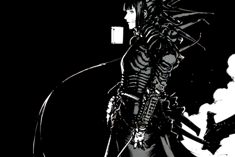 highly insanely detailed, masterpiece, top quality, best quality, highres, 4k, 8k, RAW photo, (very aesthetic, beautiful and aesthetic),  
tsutomu nihei,nihei_tsutomu,blame!,blame gakuen!,abara,TNstyle,sidonia_no_kishi,air conditioner,clouds,ventilation fan,ventilation shaft,cables,tubes,industrial pipes,lantern,bones,light particles,wire,walkway, 
<lora:ABARA:1>, 
(1girl:1.3), 
solo focus, 
set in a busy boarding gate, with modern seating, stylish decor, bright lighting, and sleek check-in counters ,(pure black background,transparent background:1.2),âââ