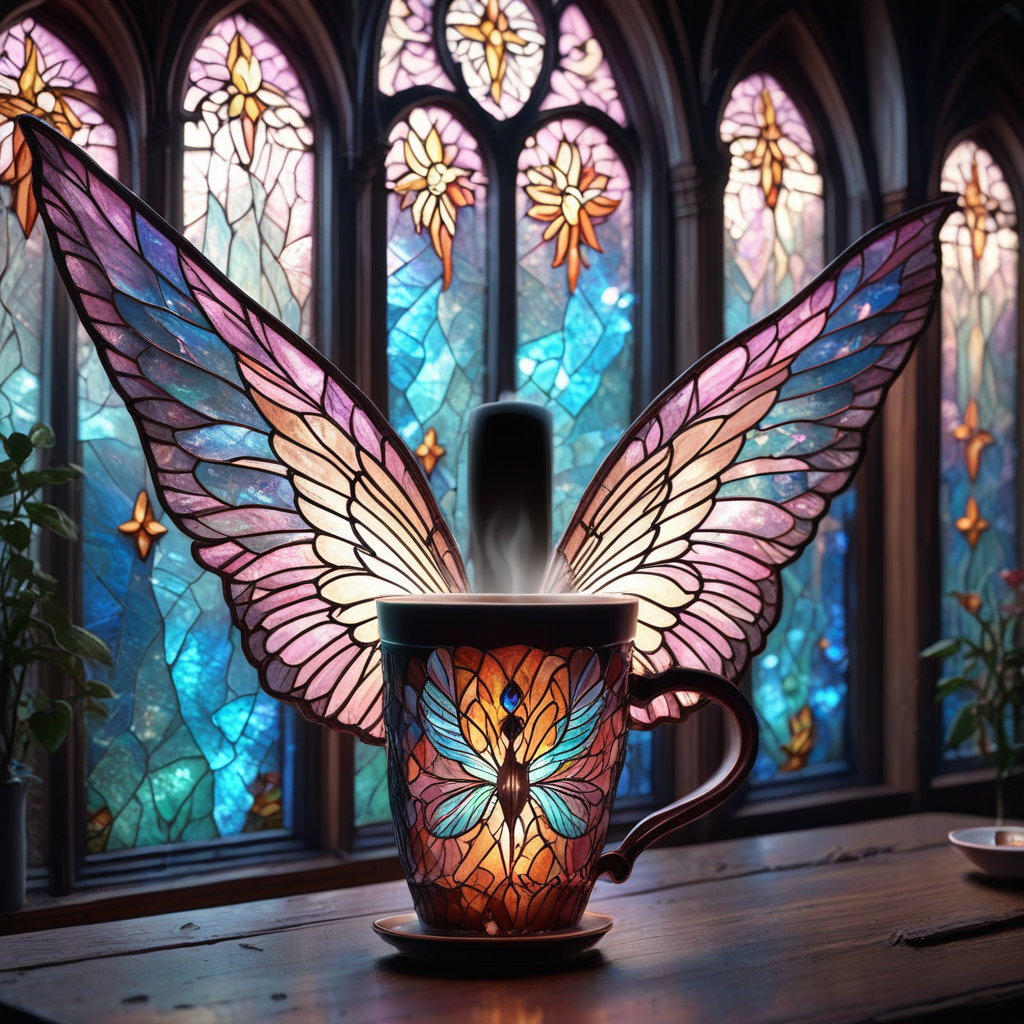 Glowing Stained Glass, coffee mug