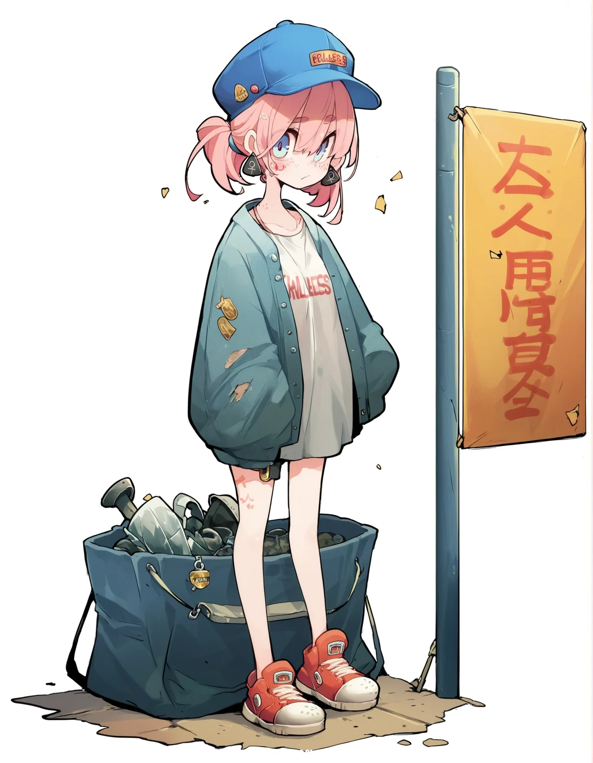 score_9,score_8_up,score_7_up,score_6_up,score_5_up, hd5,tnsk,uncensored,, official art,1girl,solo,character set,full body,white background, game,homeless