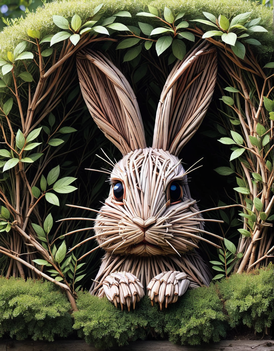 ais-stcks rabbit peeking out of a bush <lora:ais-stcks-sdxl:1>
