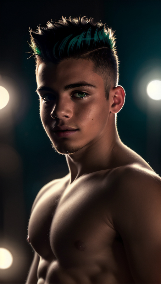 ASCII<lora:Dramatic_penis:0.5> <lora:Smooth_skin-000007:0.5> >  Photo of a (((young man))), nude, full body, side view, curious expression, green eyes, black hair, Mohawk, nude, pecs, abs, huge penis, testicles, lips, beard, mouth open, (((bright lighting))), 8k, sun rays, high detail, realistic, high detail, 8k, daylight, (high quality:1.3), masterpiece, depth of field, bokeh, detailed, homoerotic, (homoerotic), highly detailed, sharp focus, intricate, smooth, elegant, fantasy, cinematic lighting, cinematic, masterpiece, matte, photorealistic, 4k, beautiful, volumetric lighting, dramatic