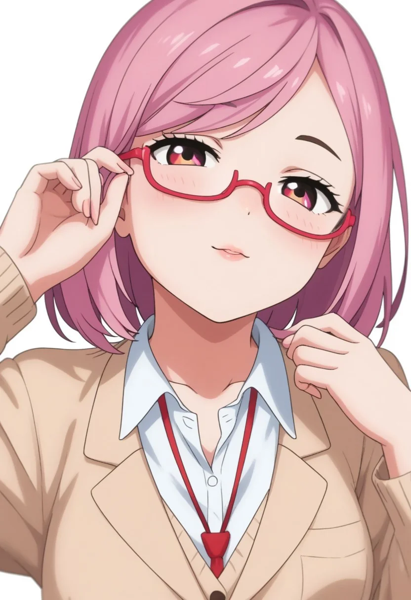 high quality, solo, 1girl, glasses,