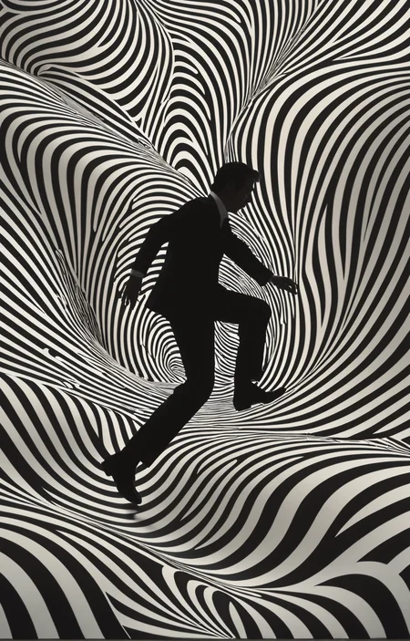 endless optical illusion of pattern movement, high detail,Shigeo Fukuda