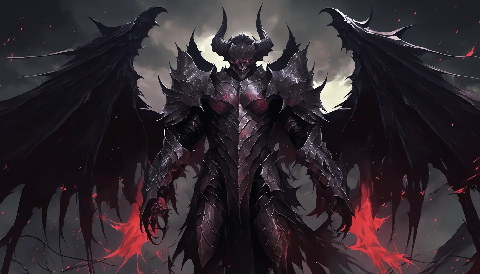 <lora:[XL]Demon_Legion:1>A demon in armor with huge wings