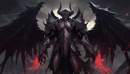 <lora:[XL]Demon_Legion:1>A demon in armor with huge wings