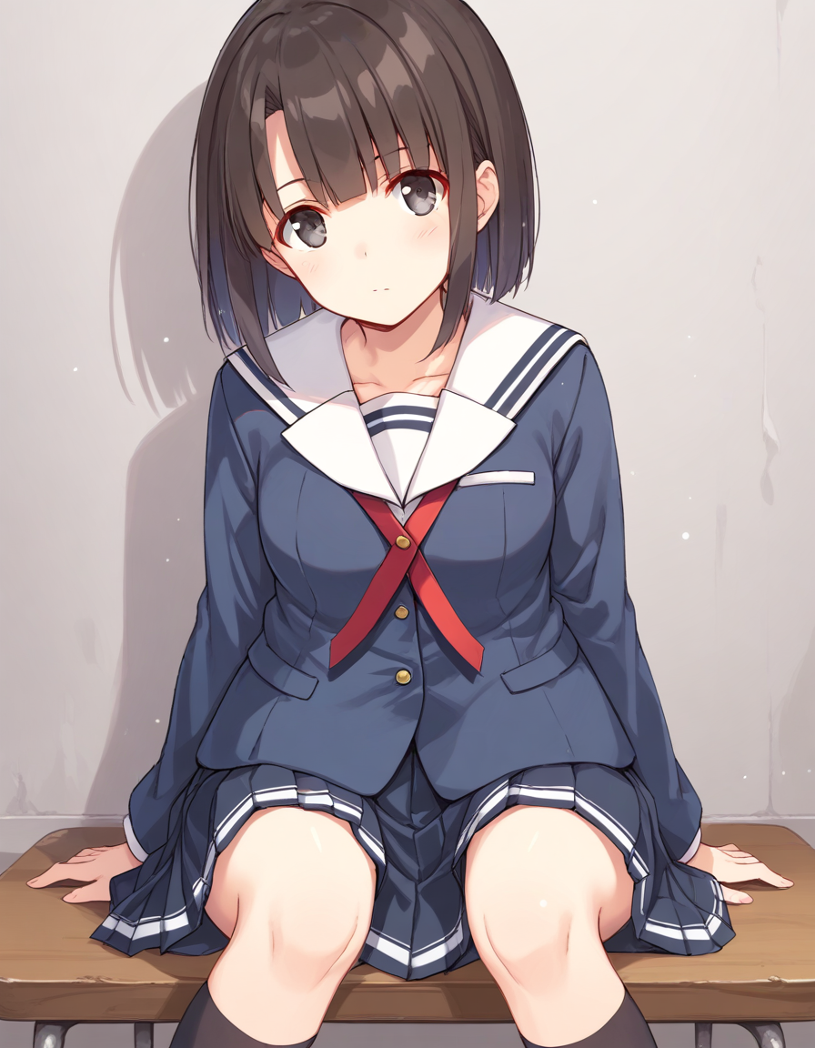 <lora:katou_megumi_XL_pony_bf16_v1:1>1girl, katou megumi,school uniform,, BREAK score_9, score_8_up, score_7_up, BREAK source_anime, best quality, masterpiece, uncensored,<lora:sdxl_lightning_4step_lora:1>(clear eyes:1.2),zPDXLpg,rating_explicit,clear eyes,beautful eyes,