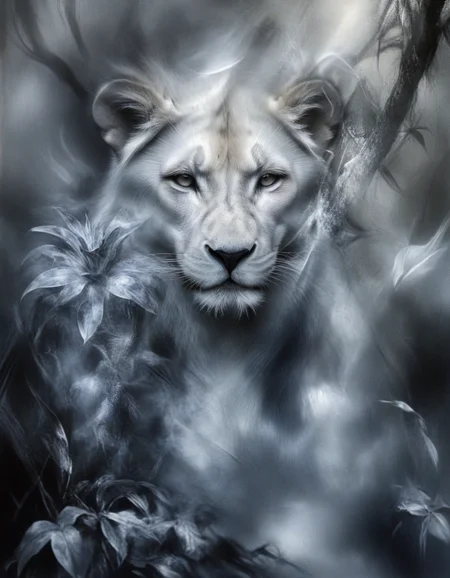 novuschroma style jungle explorer in wispy vapor <lora:102_novuschroma_1:1>