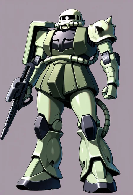 score_9, score_8_up, score_7_up, score_6_up, score_5_up, score_4_up, 4k quality, detailed, (zaku, mobile suit, monoeye), best quality, masterpiece, simple background, (curvy:1.5)