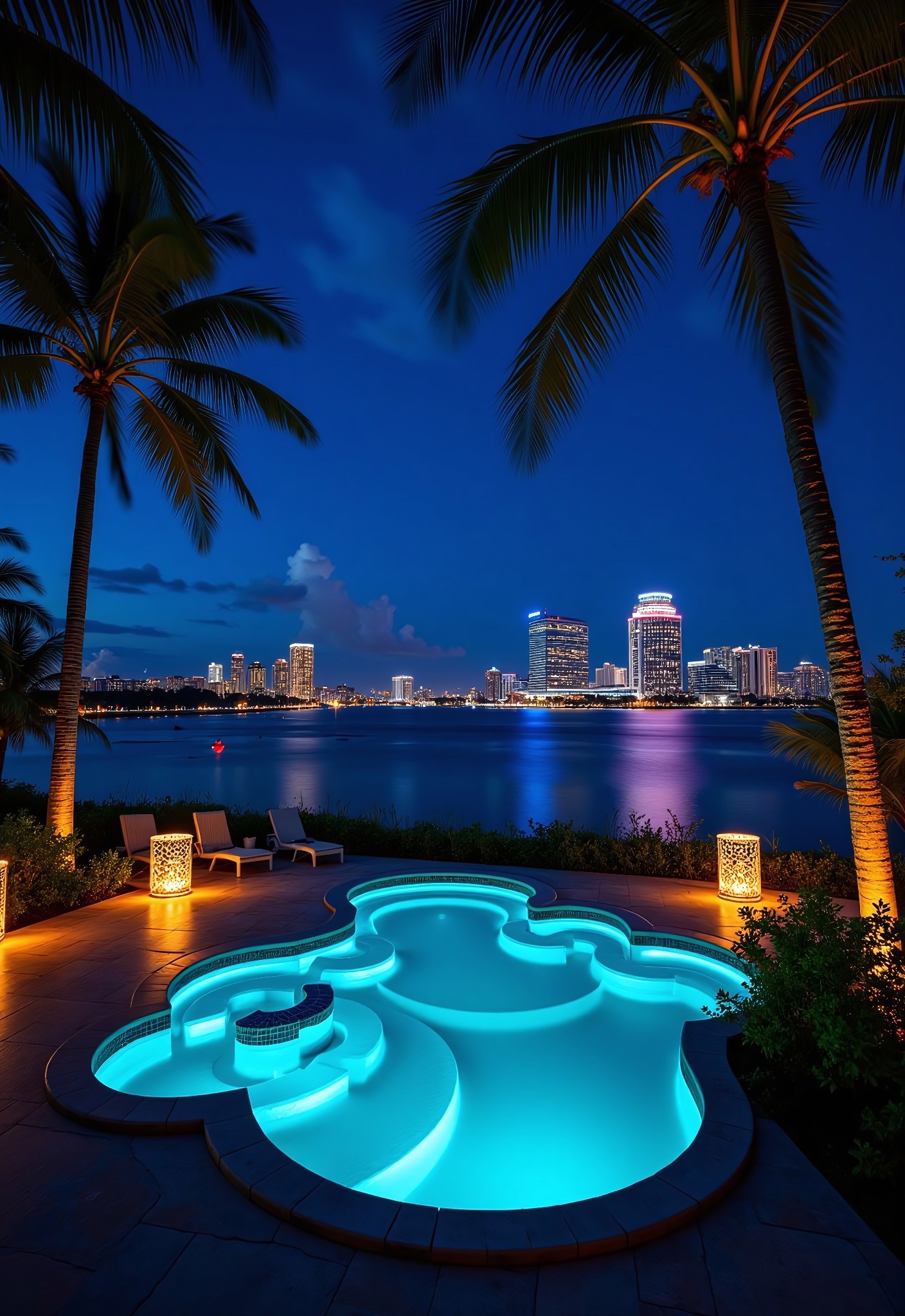 aidmaimageupgrader, they glow at night, a high quality digital image of an intricate miami showdown, plastic dreams