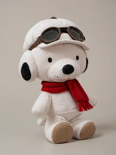 score_9, score_8_up, score_7_up, score_6_up, rating_safe BREAK
(((peluche, stuffed animal))) Snoopy, brown aviator hat and goggles, red scarf, grey gradient background
<lora:add-detail-xl:0.8>
<lora:Snoopy_peanuts:1>
<lora:ponyRealistic_v1-rev3_rank16:0.5>