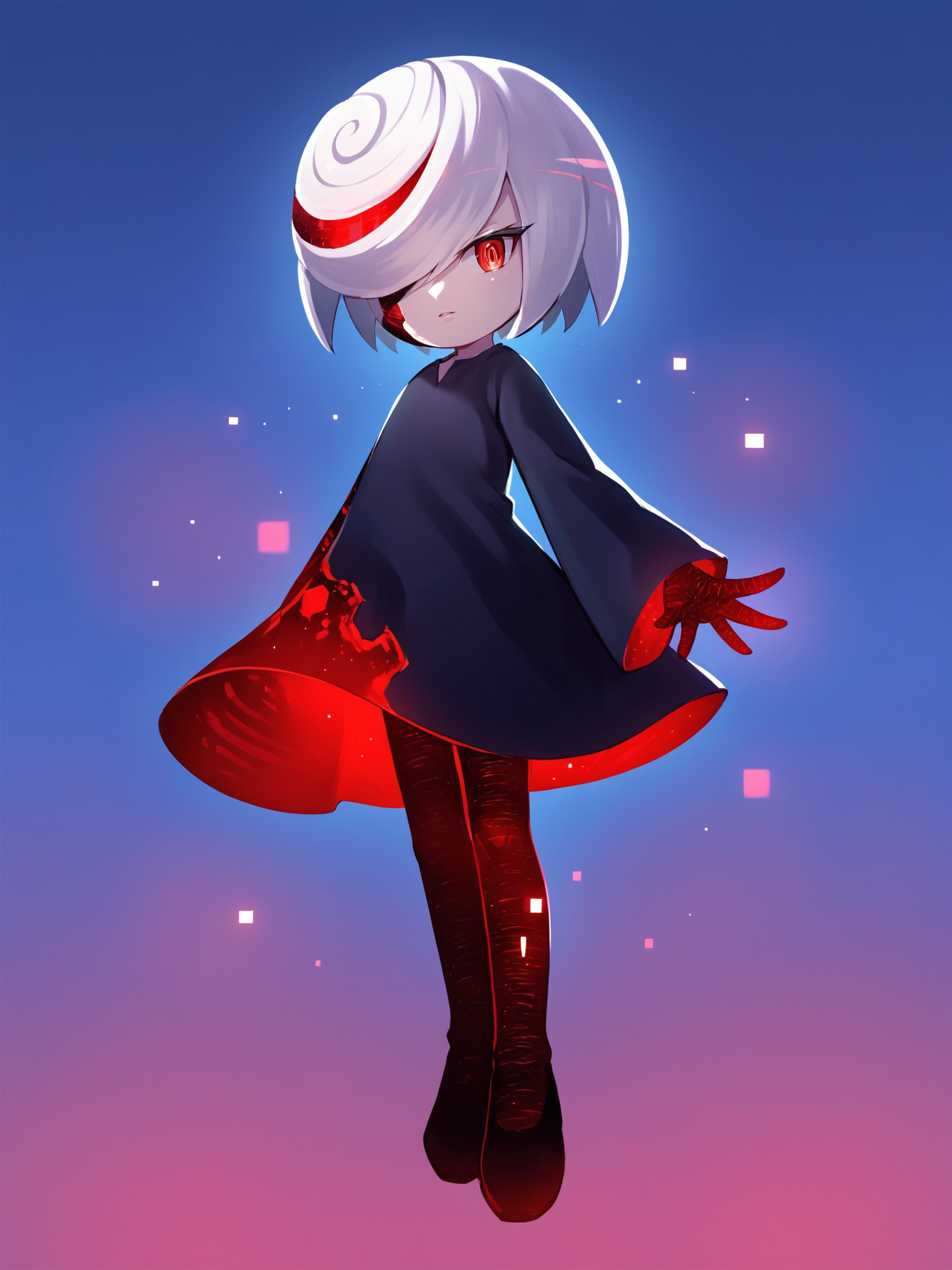 score_9, score_8_up, score_7_up, score_6_up, score_5_up, score_4_up, source_anime, <lora:Perfect Hands:1> Perfect Hands, <lora:PerfectEyesXL:1> perfecteyes, BREAK
1girl, solo, looking at viewer,  <lora:Sage:0.8> sage \(sonic\), short hair, hair over one eye, white hair, little girl, badsage, red eyes, black dress,