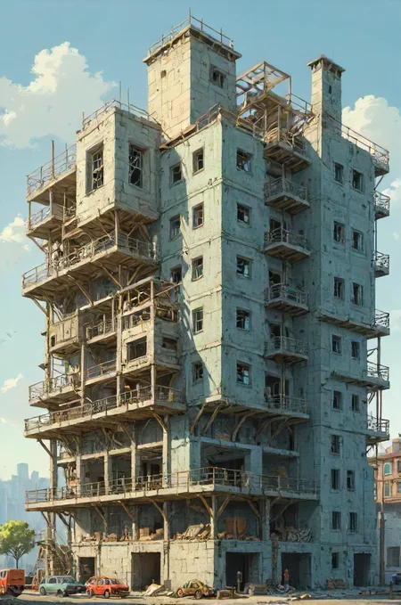 technical construction plan of an intricate bulding,  novuschroma23 style, detailed, perfect composition, <lora:- SDXL - vanta-black_contrast_V3.0:0.6>, <lora:CBS_novuschroma23 style:0.7>