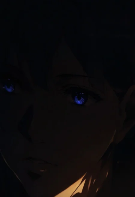 1girl,Violet Evergarden (Violet Evergarden), solo, dark, light, masterpiece, best quality, very aesthetic, close up,  parted lips