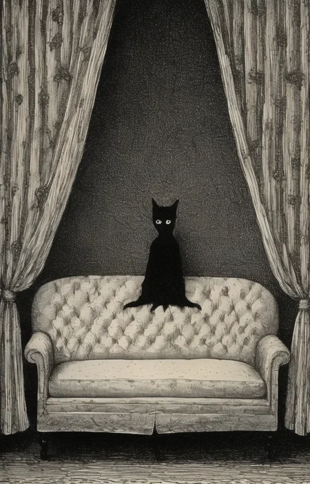 masterpiece,best quality,<lora:tbh276-sdxl:0.9>,illustration,style of Edward Gorey tech genius teenage girl