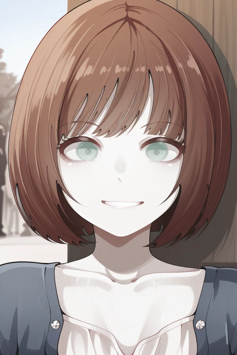 masterpiece, best quality, amazing quality,
<lora:Alternate_ILV3:1> (hagi:0.3), 1girl, smile, pretty, portrait, bob cut, casual clothes, portrait, green eyes, outdoor, brown hair,
