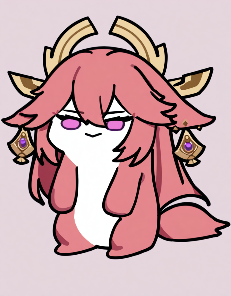 masterpiece, best quality, <lora:ponntaitachi-xl:1>,chibi,no humans, yae miko,
