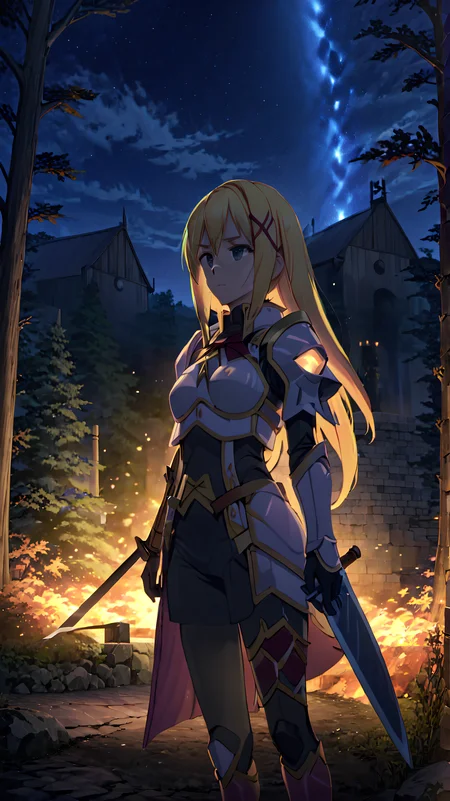 <lora:Darkness:1>
(DarknessKonosuba:1.9), DarknessKonosuba,
DarknessKonosuba wearing Armor,
<lora:PE_AnimeBG:1> PEAnimeBG, outdoors, scenery, background, anime,
masterpiece, high resolution, octance 4k, high detail