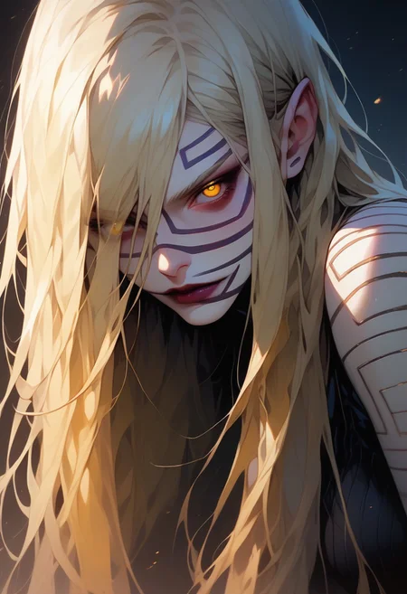 score_9, score_8_up, score_7_up, y0tt4, 1girl, solo,
asherasmt, long hair, blonde hair, yellow eyes, colored skin,