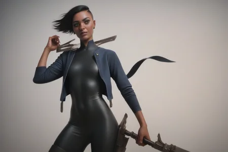 Namaari realistic, thighhighs, tight clothes, open clothes, <lora:2000s_Indie_Sleaze:0.55> <lora:princess_pony_v1(1):0.55> fine fabric emphasis,, score_9, score_8_up, score_7_up, score_6, score_5, score_4,