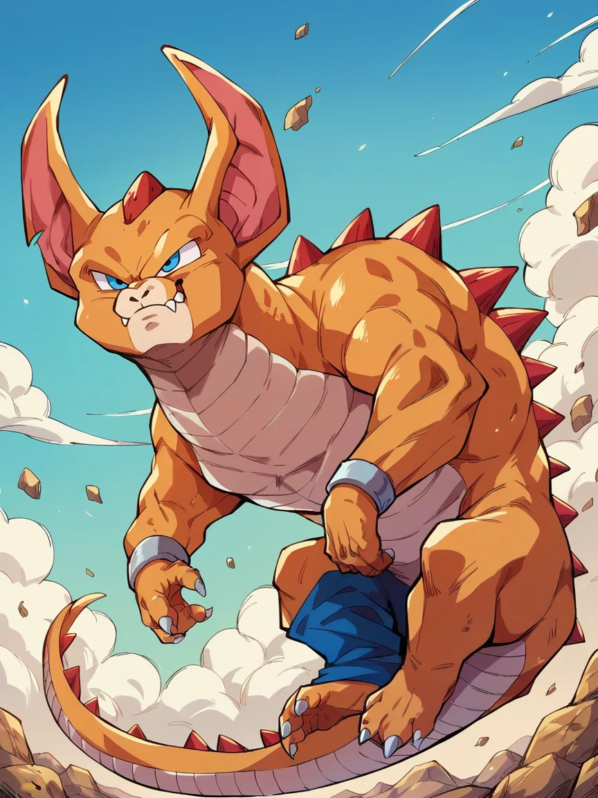 score_9, score_8_up, score_7_up, score_6_up, score_5_up, <lora:DragonBallZXLP:0.8> dragon ball z, solo, dragon, feral