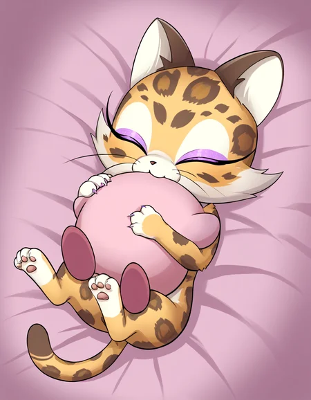 score_9, score_8_up, score_7_up,
clawroline, mammal, feral, domestic cat,
cute, chibi,hugging kirby,
sleeping,
<lora:clawroline:1>