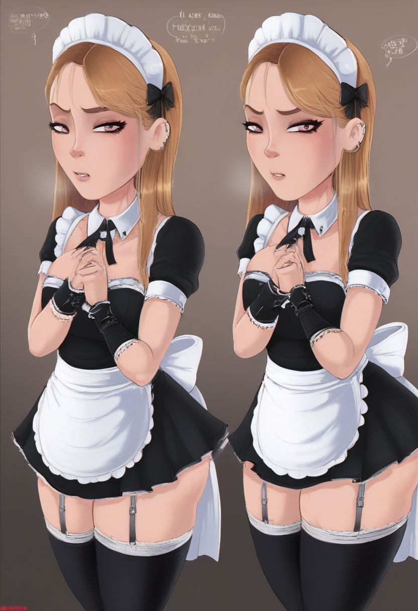 1girl, thick thigh, thick waist, maid outfit,