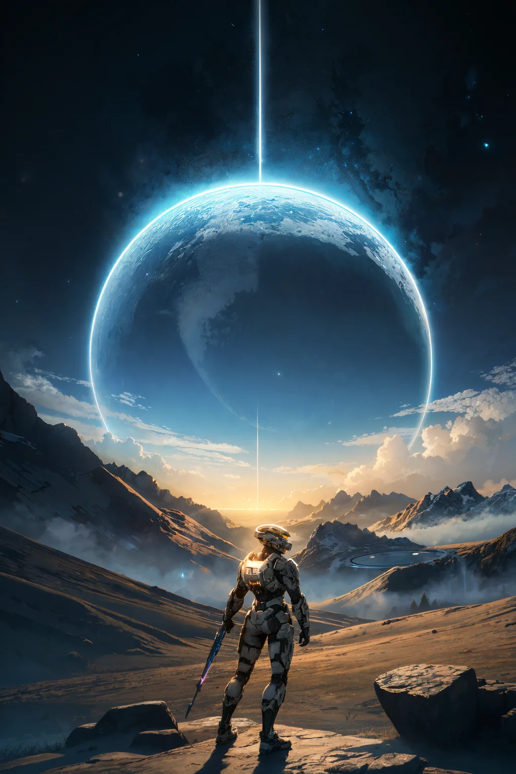 best quality, masterpiece, halo ringworld