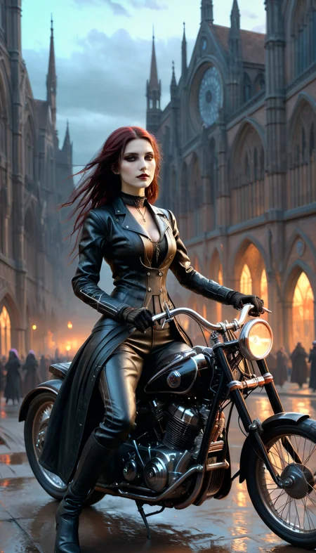 positiv Clip L:
skinny gothic woman ride a motorcycle digital painting, illustration, dramatic lighting, soft details, painting oil on canvas, art nouveau, octane render, HDR, 4k, 8k, HD, by Edmund Blair Leighton, Brom, Charlie Bowater, trending on artstation, Tom Bagshaw faces by otto Schmidt
positiv Clip G:
skinny gothic woman ride a motorcycle digital painting, illustration, dramatic lighting, soft details, painting oil on canvas, art nouveau, octane render, HDR, 4k, 8k, HD, by Edmund Blair Leighton, Brom, Charlie Bowater, trending on artstation, Tom Bagshaw faces by otto Schmidt