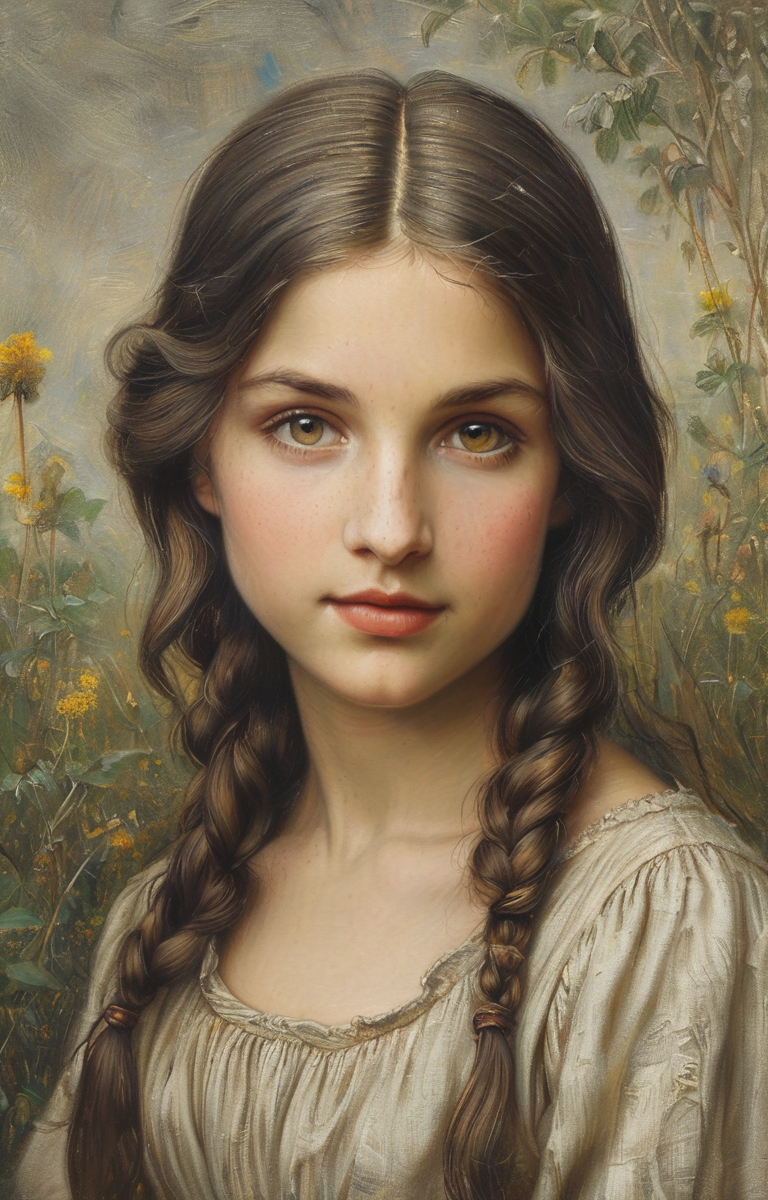masterpiece,best quality,<lora:tbh136-sdxl:0.85>,portrait of  Mona Lisa,illustration,style of Helen Allingham,