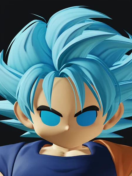 (score_9,score_8_up,score_7_up), source_anime, 3d, chibi, roblox,
solid cirle eyes, blue eyes, (no mouth), 1boy, (son goku), super_saiyan_blue, blue_hair, blue_aura, portrait, facing viewer,
black background, simple background