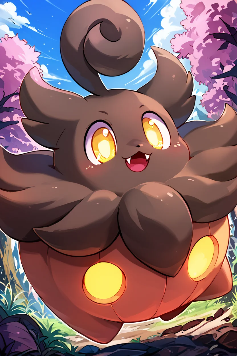 score_9, score_8_up, score_8, BREAK, , zzPumpkaboo, no humans, solo, pokemon (creature), no humans, animal focus, yellow eyes, fangs, outdoors, fangs out, glowing, <lora:Pumpkaboo_Pokemon_PDXL:0.8>, , BREAK, smile, closed mouth, looking at viewer, cowboy shot, ,,, embedding:zPDXL, Expressiveh, ,,, <lora:Konpeto_PDXL_v3:1.0>, <lora:SDXLFaeTastic2400:0.5>, <lora:Expressive_H-000001:0.4>,