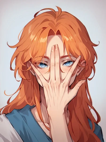 score_9, score_8_up, score_7_up, score_6_up, score_5_up, source_anime, 1girl,  <lora:eyesofheavenXLP:1> eyes of heaven, long hair, ginger, blue eyes