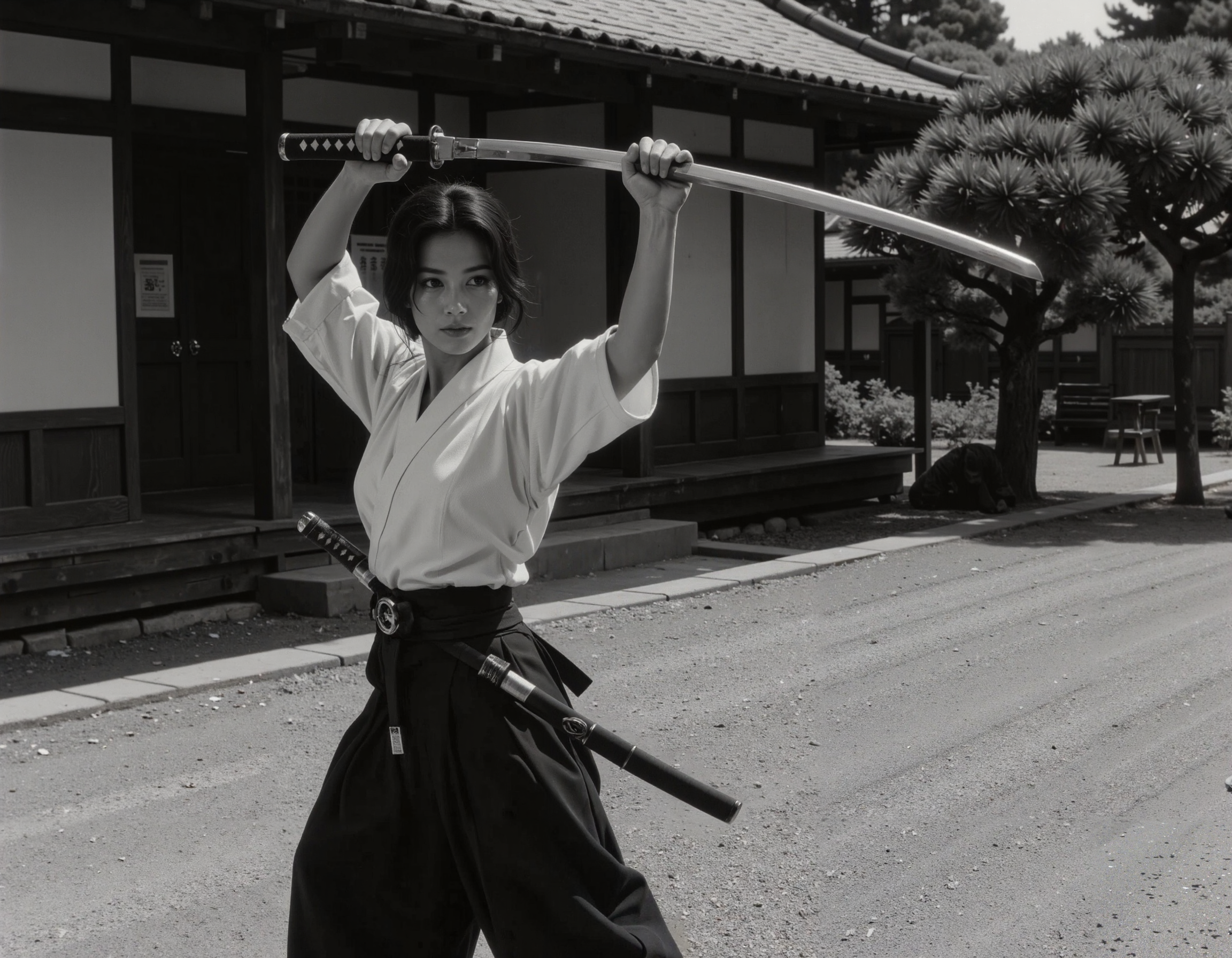<lora:Dark_Gray_Photography_flux:3.14> <lora:Harakiri:3.14> <lora:Raiden_Shogun_Genshin_Impact_-_FLUX (1):3.14> <lora:Flux_Anime_Retro_Style-000017:3.14> <lora:katana-v01:3.14>
