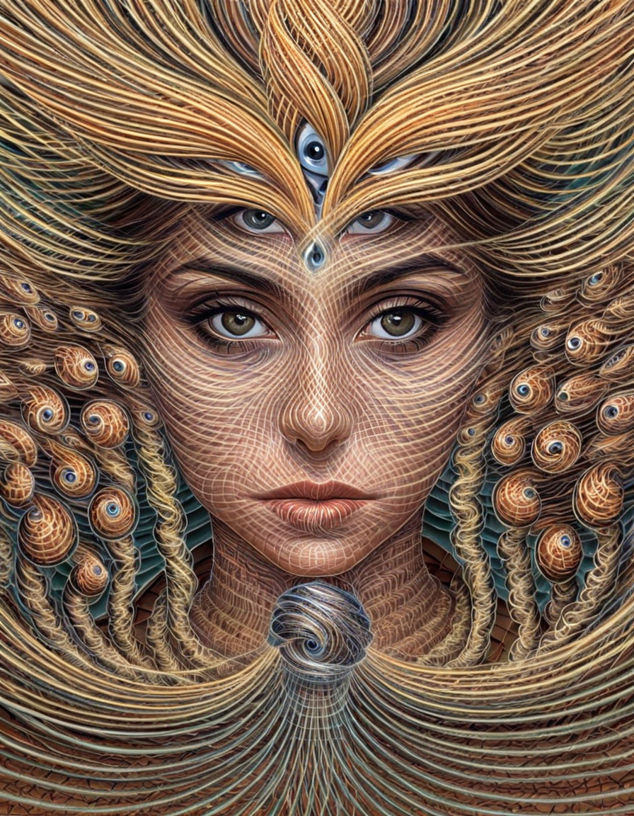 <lora:amsa:0.7>amsa, woman, multiple eyes, shells