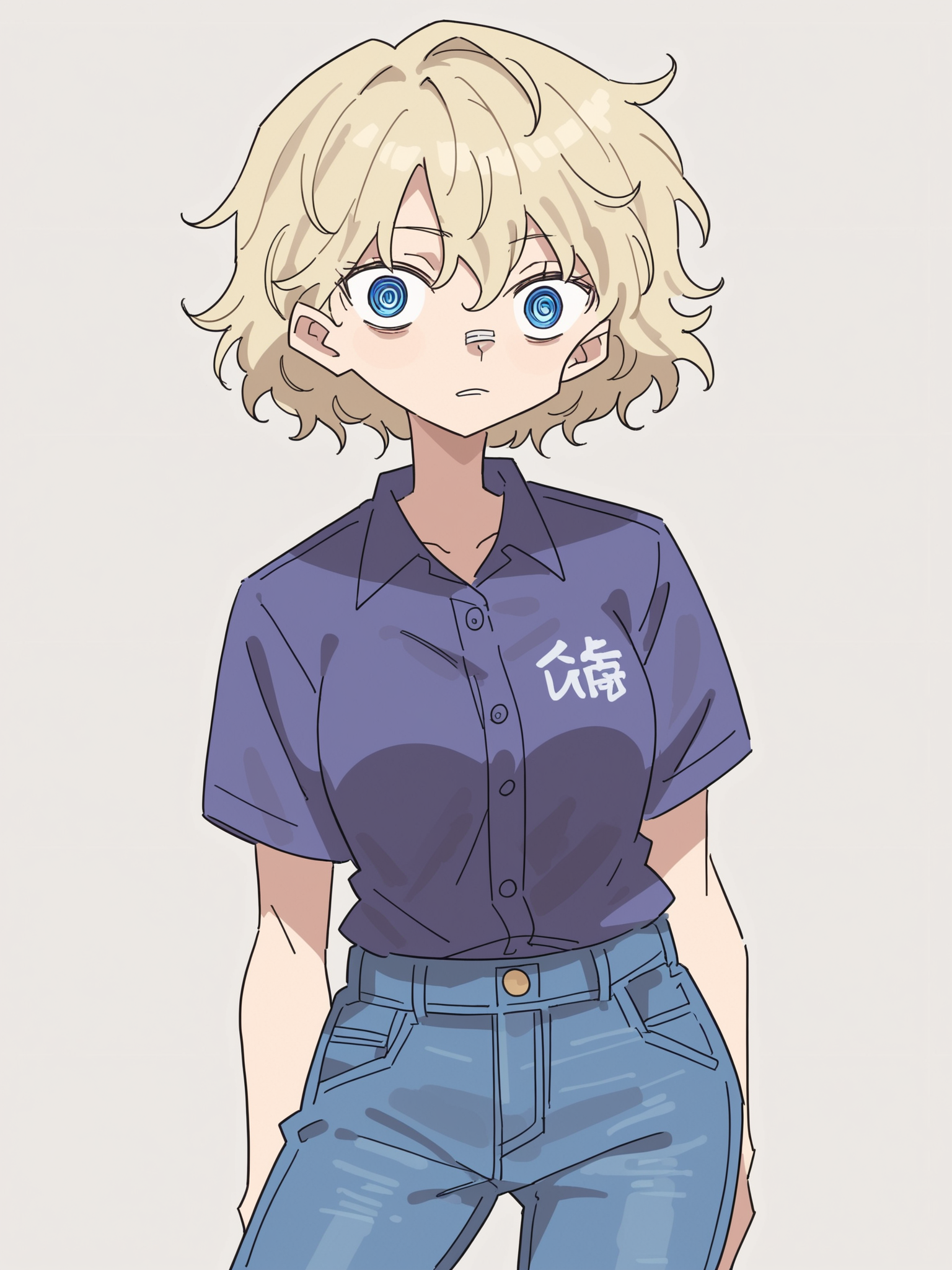 score_9, score_8_up, score_7_up, score_6_up, source_anime, zPDXL, BREAK
1girl, solo, <lora:Masikakumo:1> masika, senior citizen central american woman narrow face   upturned nose   violet almond  eyes  vitiligo thin platinum blonde  topknot or bun  classic polo shirt jeans  hats