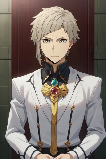 score_9, score_8_up, score_7_up, source_anime, semi-realistic, , upper body, depth of field, 1boy, solo, male focus, <lora:atsushi_nakajima_pony:0.76>, atsushi_nakajima, , , Xanadu: A magical kingdom ruled by a wise and benevolent queen, Hands on the waist, conveying authority, <lora:sdxl_lightning_8step_lora:1>