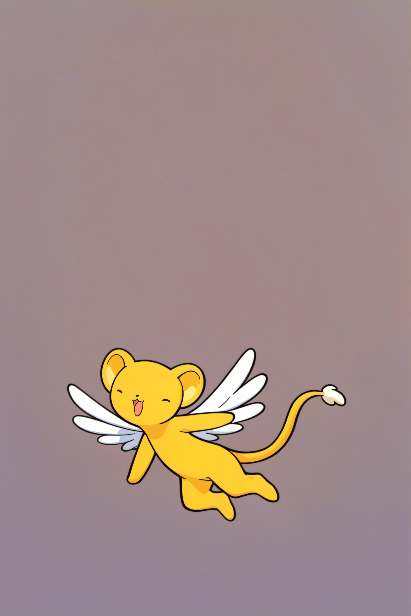 kero, solo, smile, no humans, happy, tail, wings,<lora:Card Captor Sakura Anime_XL:0.8>