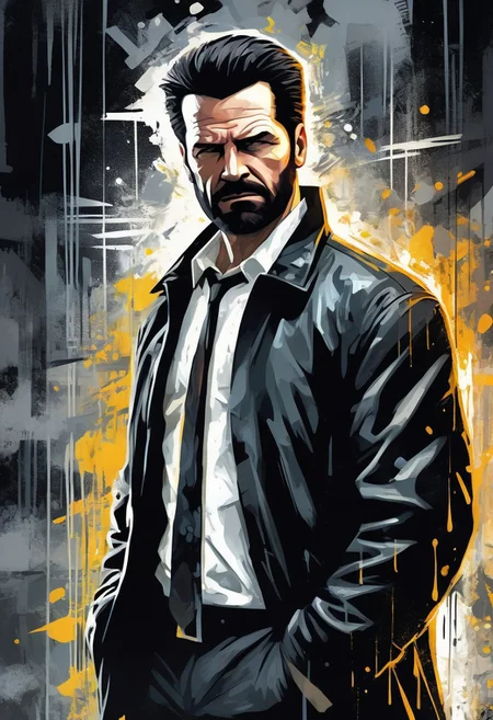 detailxl, high quality,,
(black artistic blank background:1.3)
(standing, looking at viewer, angry, dark:1.4),
(digital-painting, Portrait of Max Payne,:1.6),
(detective cop in jacket in new york street)