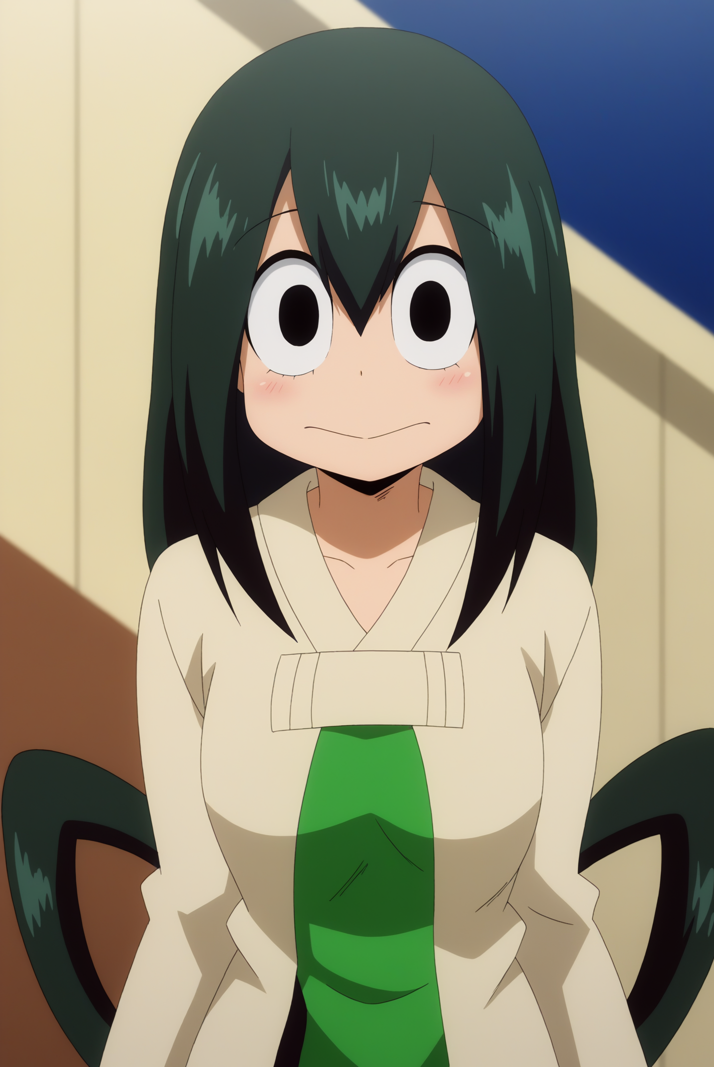 Tsuyu_Asui, solo, Sorceress Robe <lora:My_Hero_Academia-Tsuyu_Asui-PDXL:0.8>