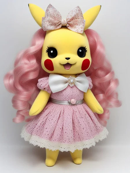 Pikachu DollZ style <lora:DollZ_style:0.8>