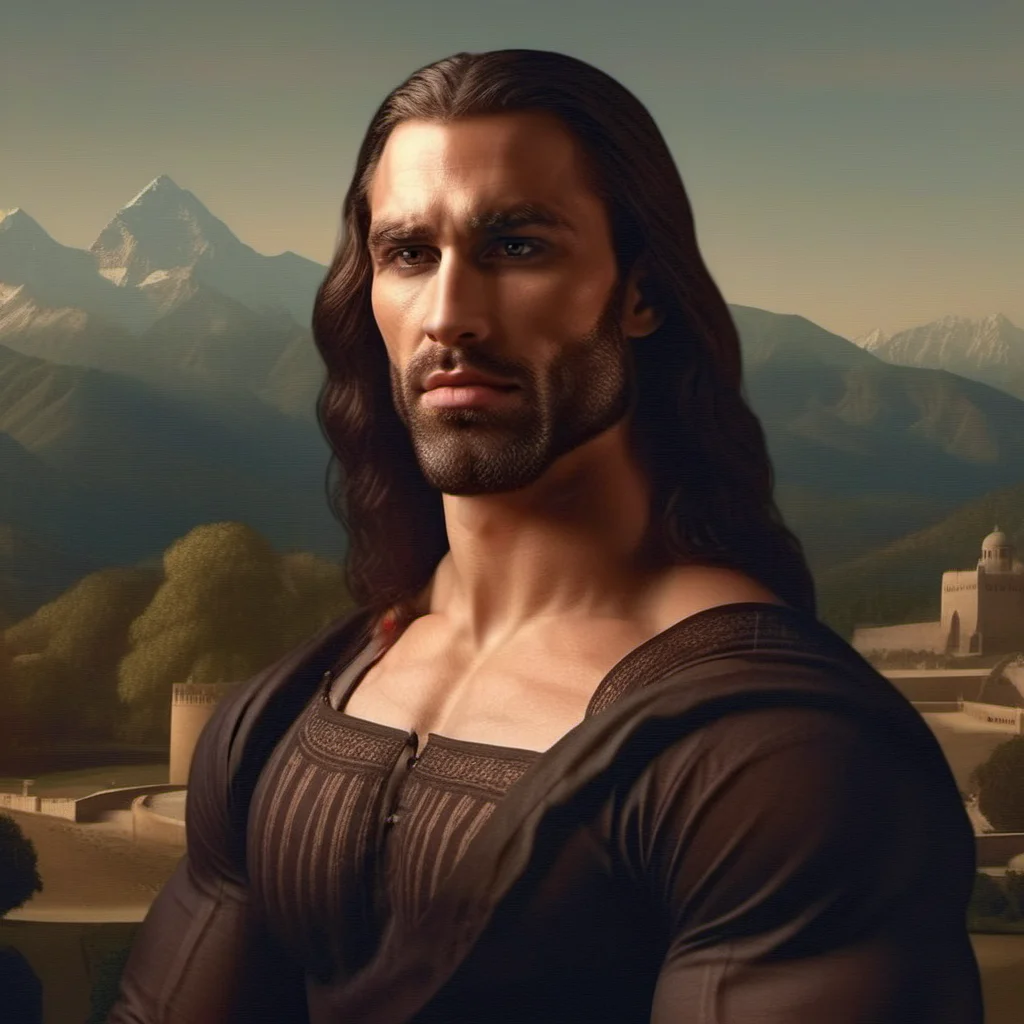 GigaChad1024, a muscular man, portrait, long hair, monalisa pose, detailed face, detailed eyes , highly detailed, photography, ultra sharp, film, bokeh, professional, 4k <lora:GigaChad1024:0.8>
