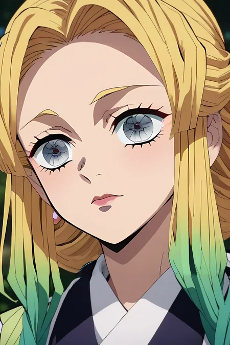 score_9, score_8_up, score_7_up, source_anime, intricate details, anime screencap, anime coloring, , looking at viewer, upper body, depth of field, 1girl, grey eyes, ash blonde hair,, solo, Ethereal Luminescence, <lora:kimetsu_no_yaiba_style_pony:0.92>, kimetsu_no_yaiba_style, <lora:sdxl_lightning_8step_lora:1>,