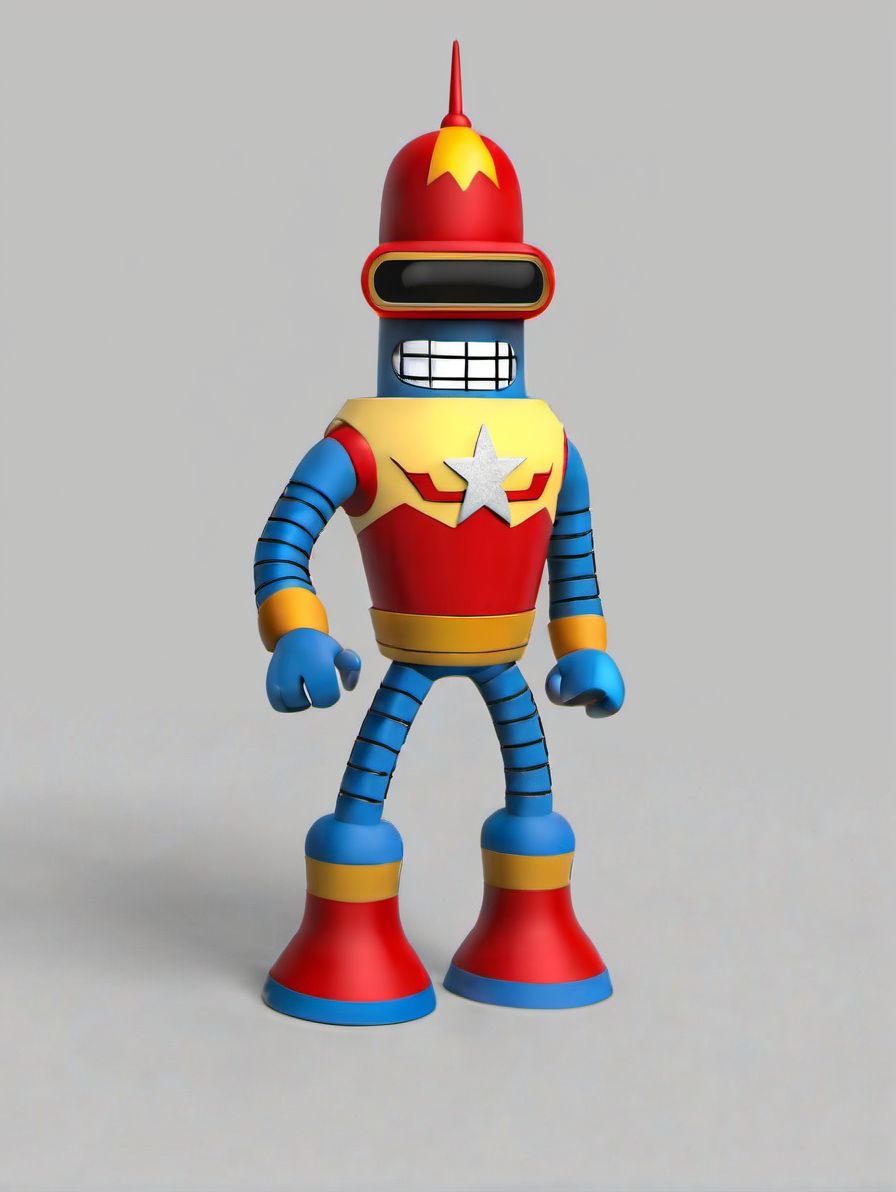 A  ((wonderwoman)) benderbot <lora:SDXL-benderbot-Lora:0.8>, very detailed, clean, high quality, sharp image