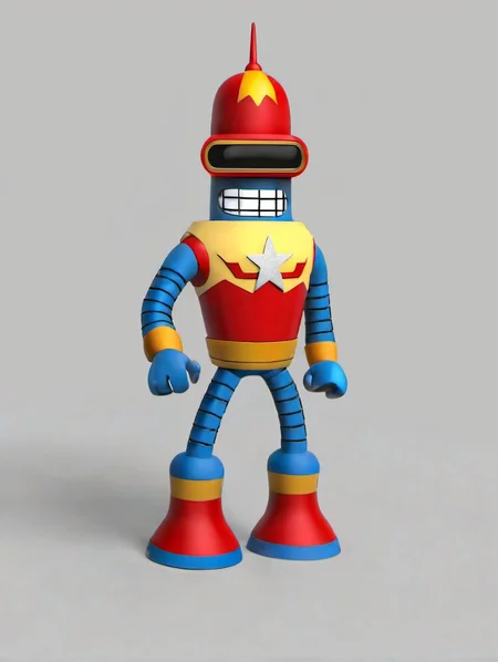 A ((wonderwoman)) benderbot <lora:SDXL-benderbot-Lora:0.8>, very detailed, clean, high quality, sharp image