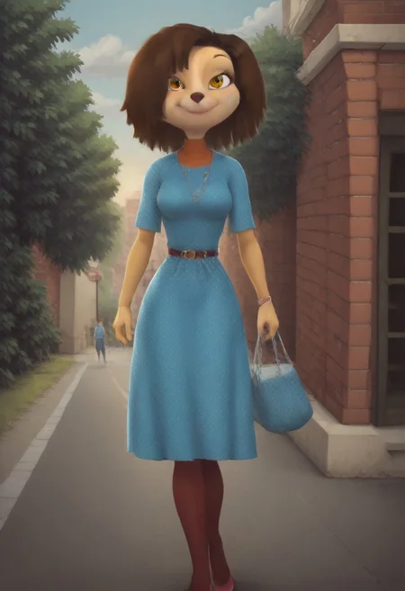 score_9, score_8_up vivid colors, vibrant colors, break
soft color, soft shading, lighting, best high quality, high res, break
outdoors, street, city, day, sun, clouds
1girl, canine, anthro, dog female, medium breasts, summer dress
walking, 3/4 side view, smile