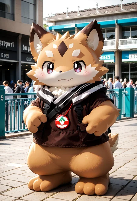score_9, score_8_up, score_7_up, ((((sdgs3by zuppu11)))), photo background, 1boy, furry, kemono, cute, solo, full body, zPDXL3