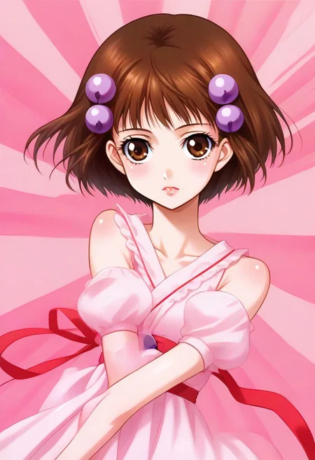 detailed background, shiny skin, pose, <lora:reala.il:1>, reala, brown hair, brown eyes,