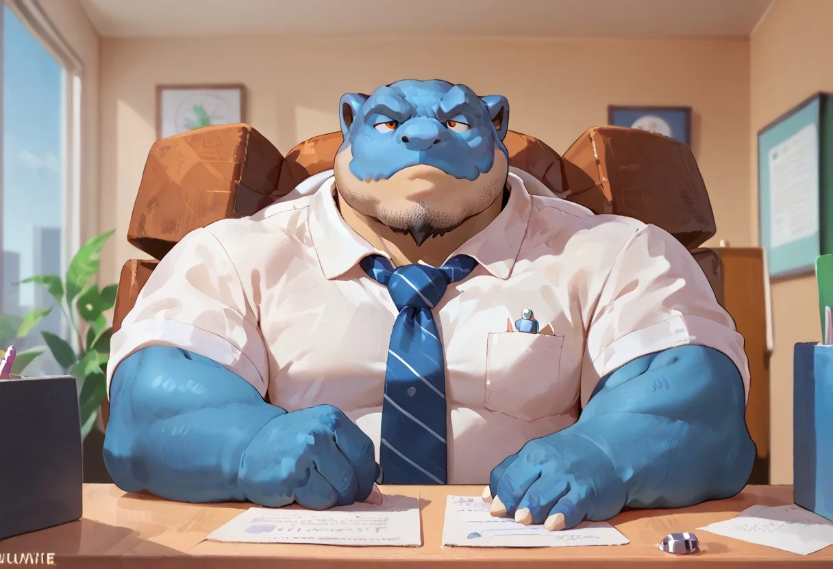 score_9, score_8_up, score_7_up, best quality, highest score
anthro Blastoise, cannons, shell, fat musclechub brute, detailed face, chubby cheeks, solo, office, bored, collared shirt, tie, stubble beard
<lora:Ashendawger_Artist_Style_PonyXL:1>